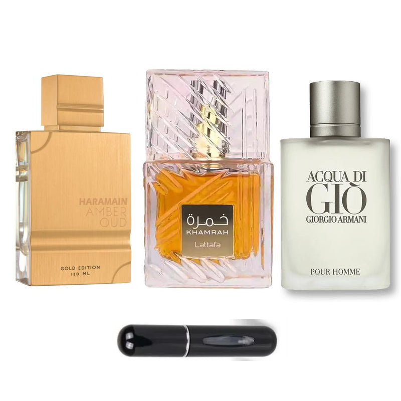 Kit Khamrah + Acqua di Gio + Amber Oud